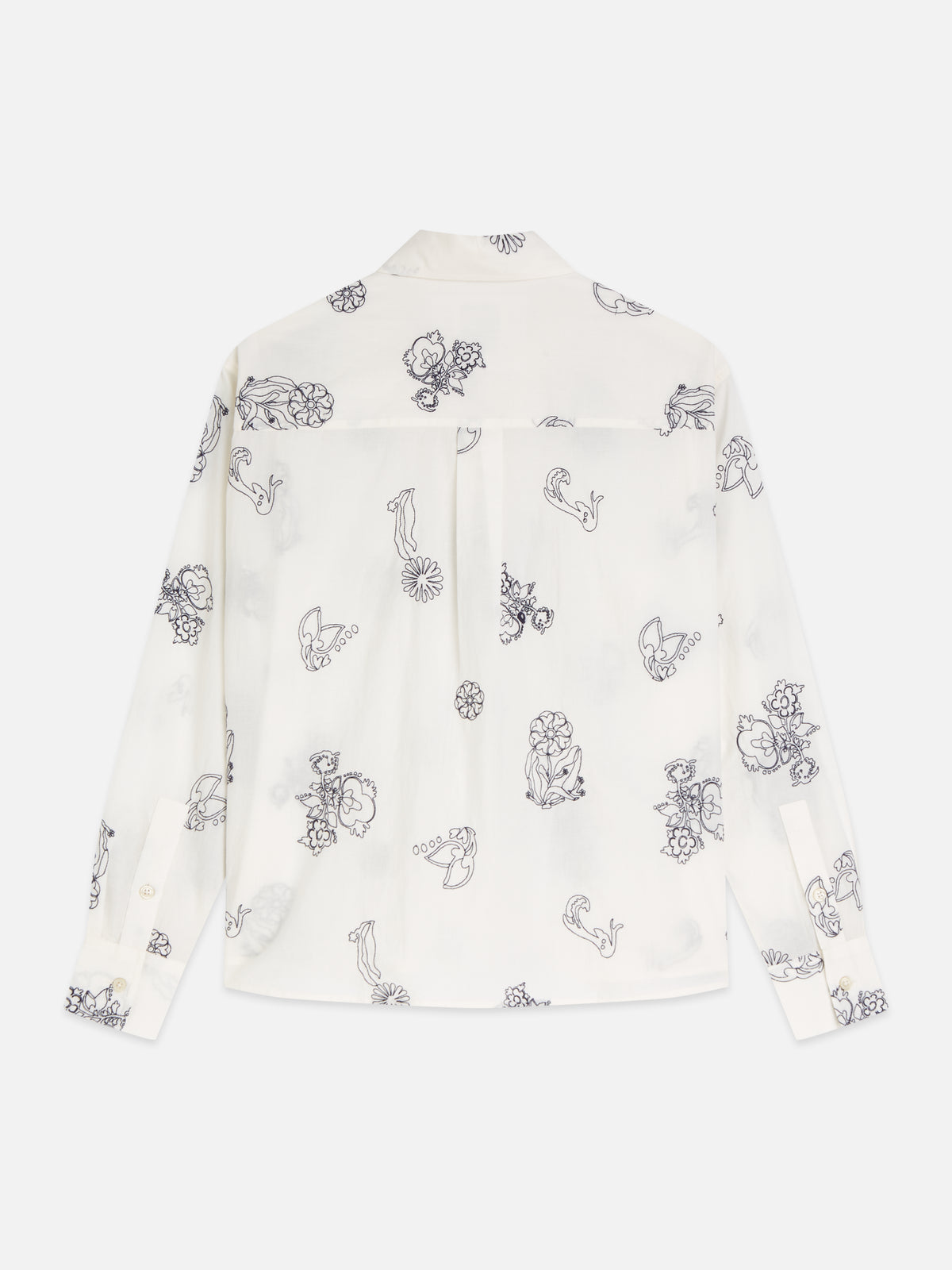 Lavender חולצה מכופתרת ארוכה לנשים Embroidered Relaxed SCOTCH & SODA