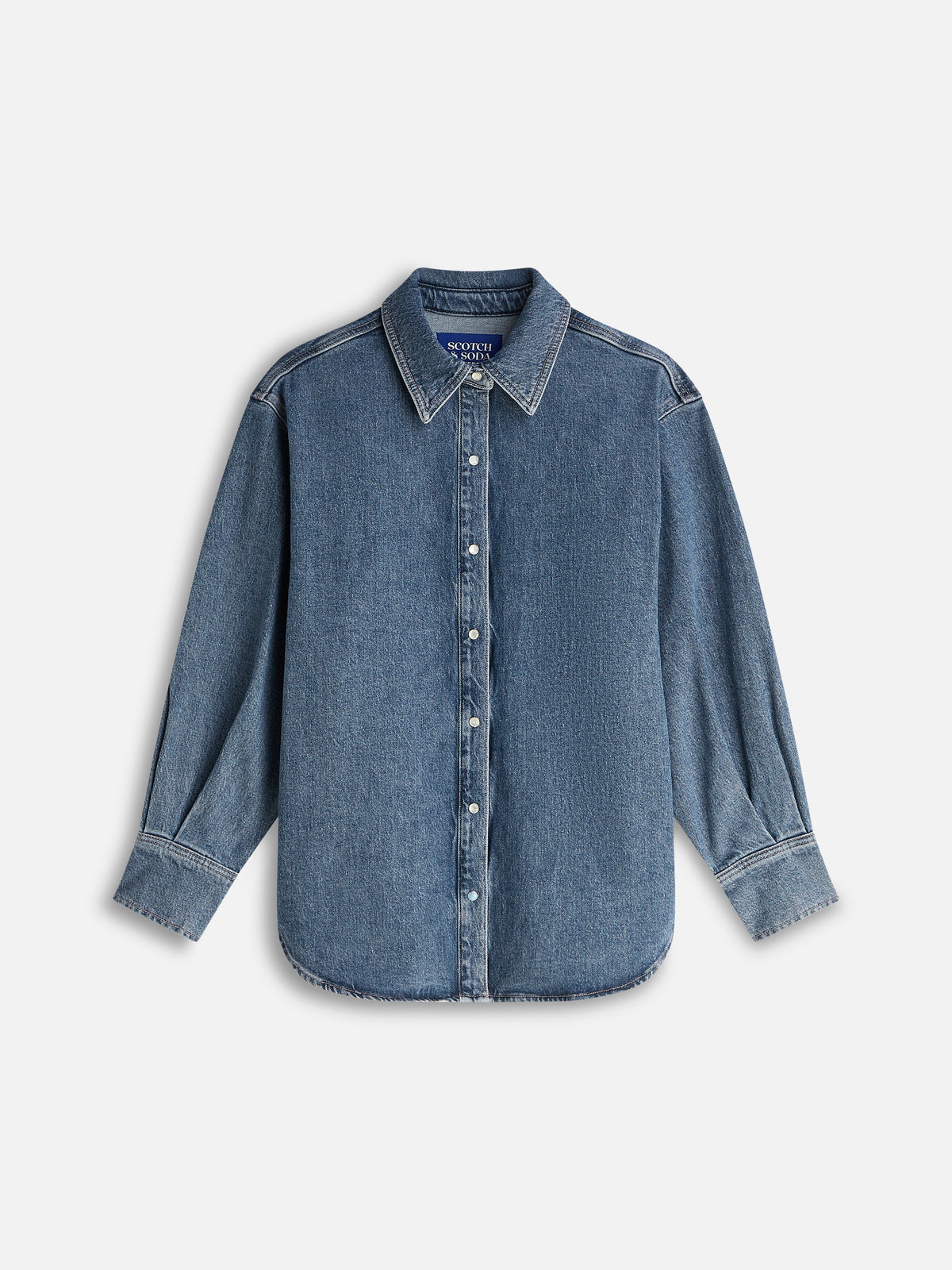 Dim Gray חולצה מכופתרת ארוכה לנשים Western Denim SCOTCH & SODA
