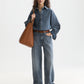 Lavender חולצה מכופתרת ארוכה לנשים Western Denim SCOTCH & SODA