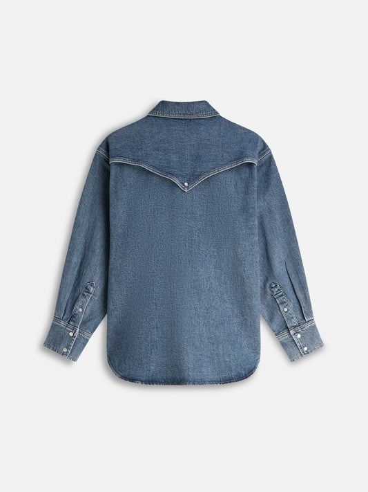 Dim Gray חולצה מכופתרת ארוכה לנשים Western Denim SCOTCH & SODA
