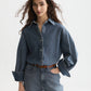 Lavender חולצה מכופתרת ארוכה לנשים Western Denim SCOTCH & SODA