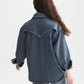 Lavender חולצה מכופתרת ארוכה לנשים Western Denim SCOTCH & SODA