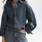 White Smoke חולצה מכופתרת ארוכה לנשים Western Denim SCOTCH & SODA