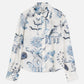 White Smoke חולצה מכופתרת ארוכה לנשים Printed Relaxed SCOTCH & SODA