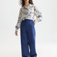 Lavender חולצה מכופתרת ארוכה לנשים Printed Relaxed SCOTCH & SODA