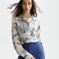 Lavender חולצה מכופתרת ארוכה לנשים Printed Relaxed SCOTCH & SODA