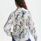Lavender חולצה מכופתרת ארוכה לנשים Printed Relaxed SCOTCH & SODA