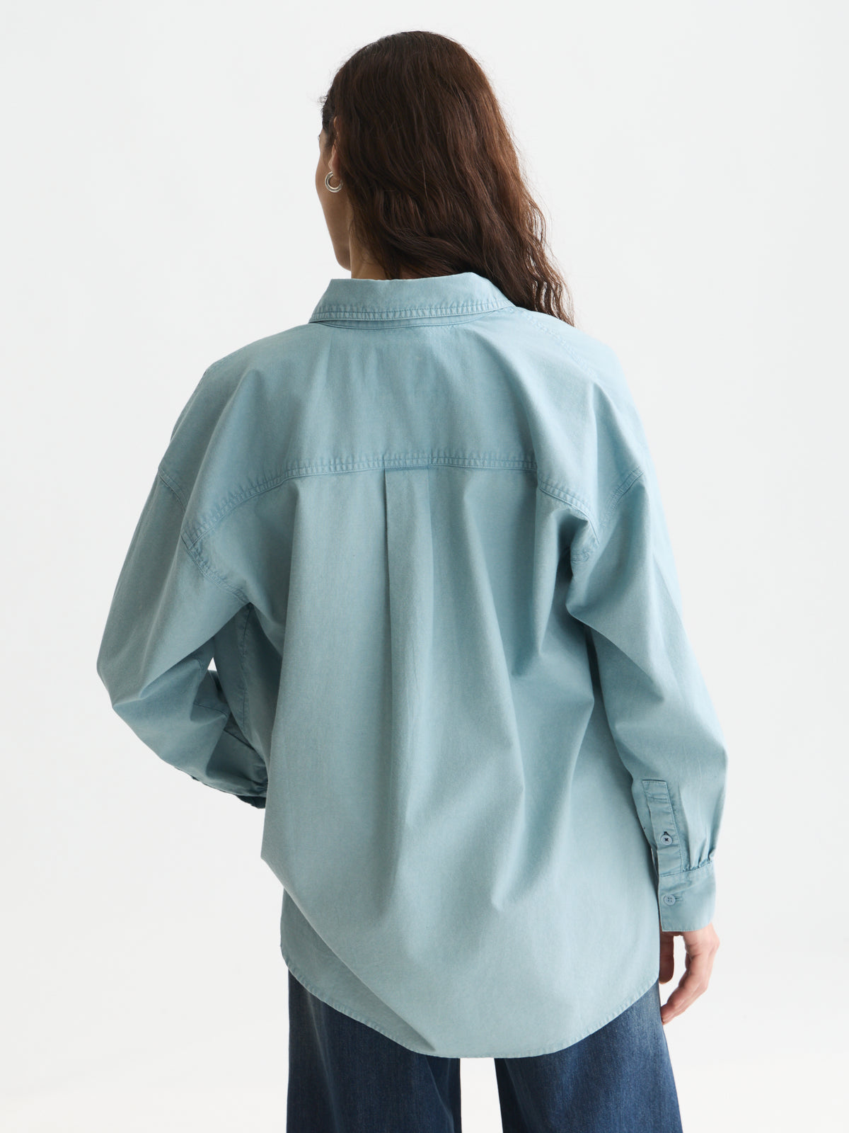 Alice Blue חולצה מכופתרת ארוכה לנשים Garment Dyed Oxford SCOTCH & SODA