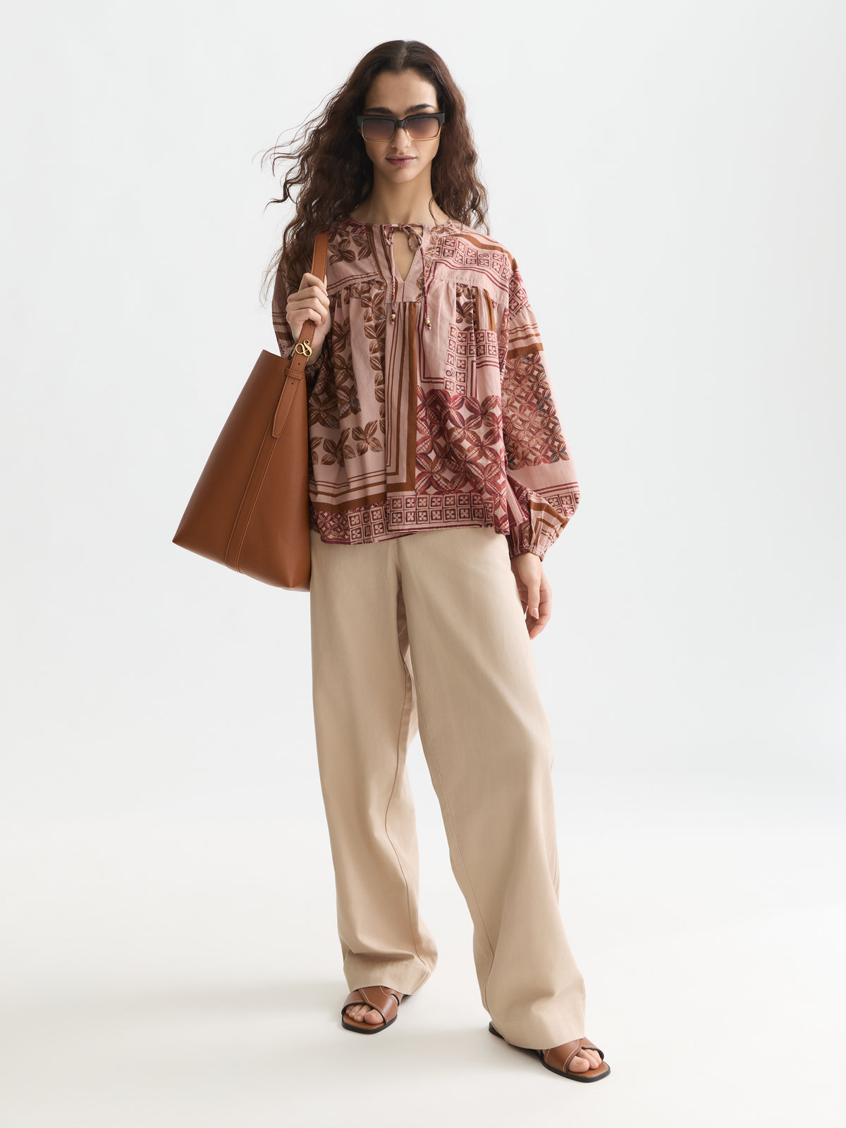 Lavender חולצה ארוכה לנשים Foulard Printed SCOTCH & SODA