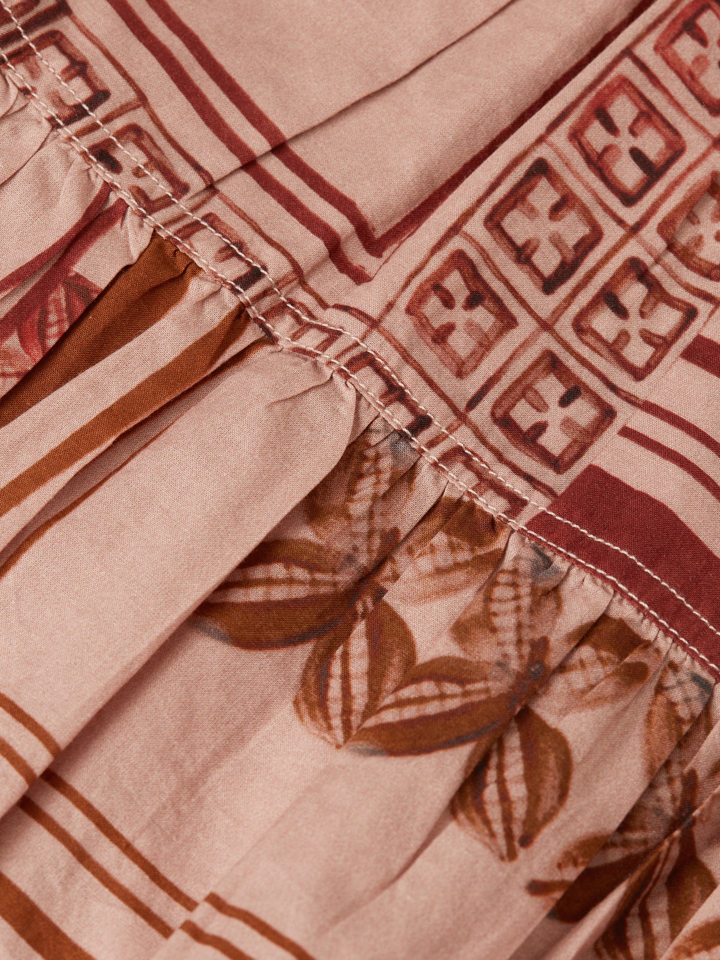 Rosy Brown חולצה ארוכה לנשים Foulard Printed SCOTCH & SODA