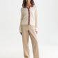 White Smoke קרדיגן לנשים Pointelle Knitted Polo-Neck SCOTCH & SODA