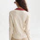 Gray קרדיגן לנשים Pointelle Knitted Polo-Neck SCOTCH & SODA