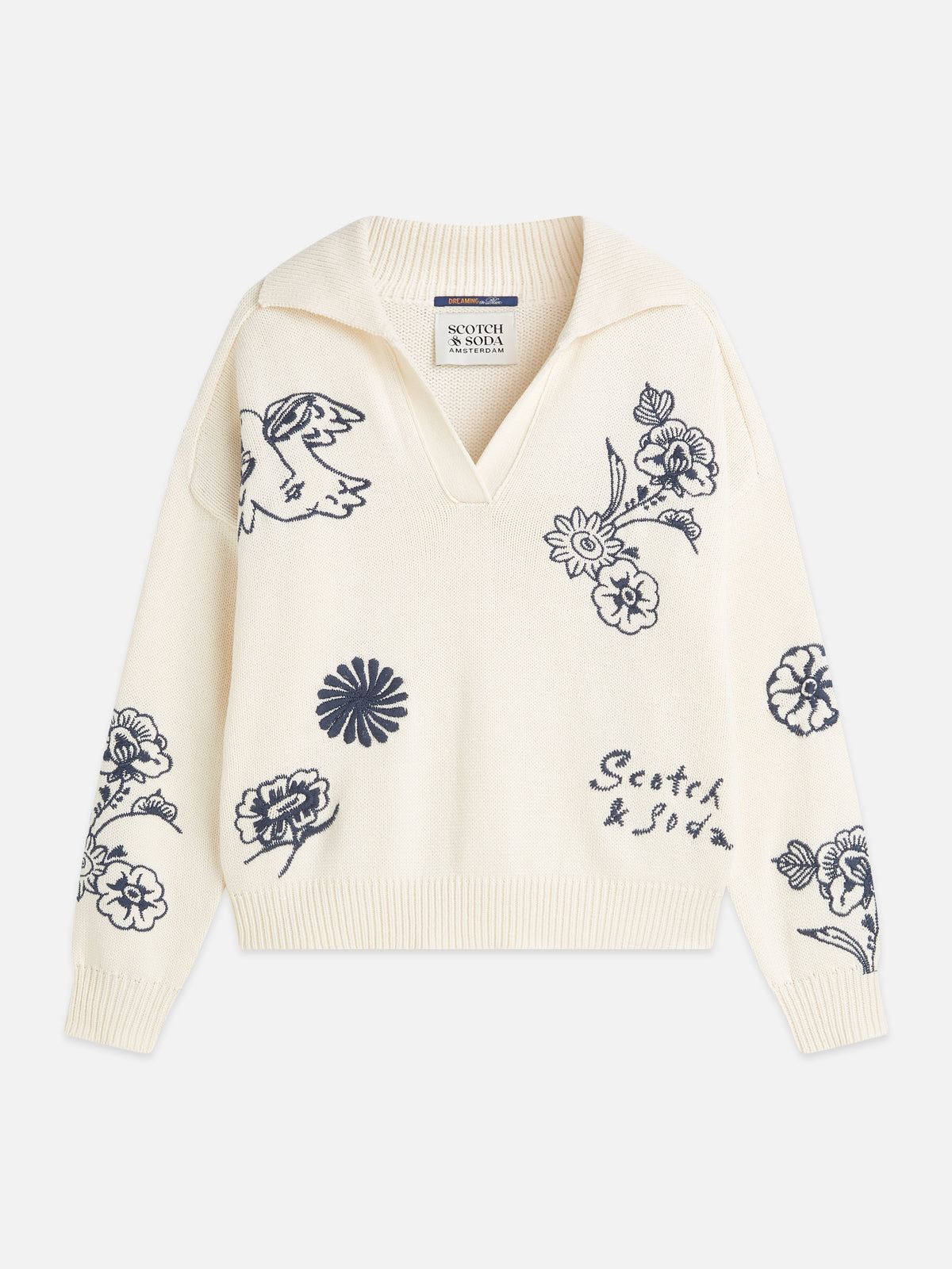 Misty Rose קרדיגן לנשים Embroidered Oversized SCOTCH & SODA