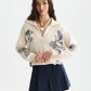 Lavender קרדיגן לנשים Embroidered Oversized SCOTCH & SODA