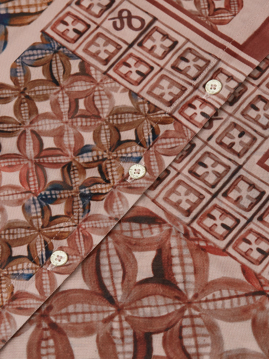 Sienna טי שירט ארוכה לנשים Printed Mesh SCOTCH & SODA