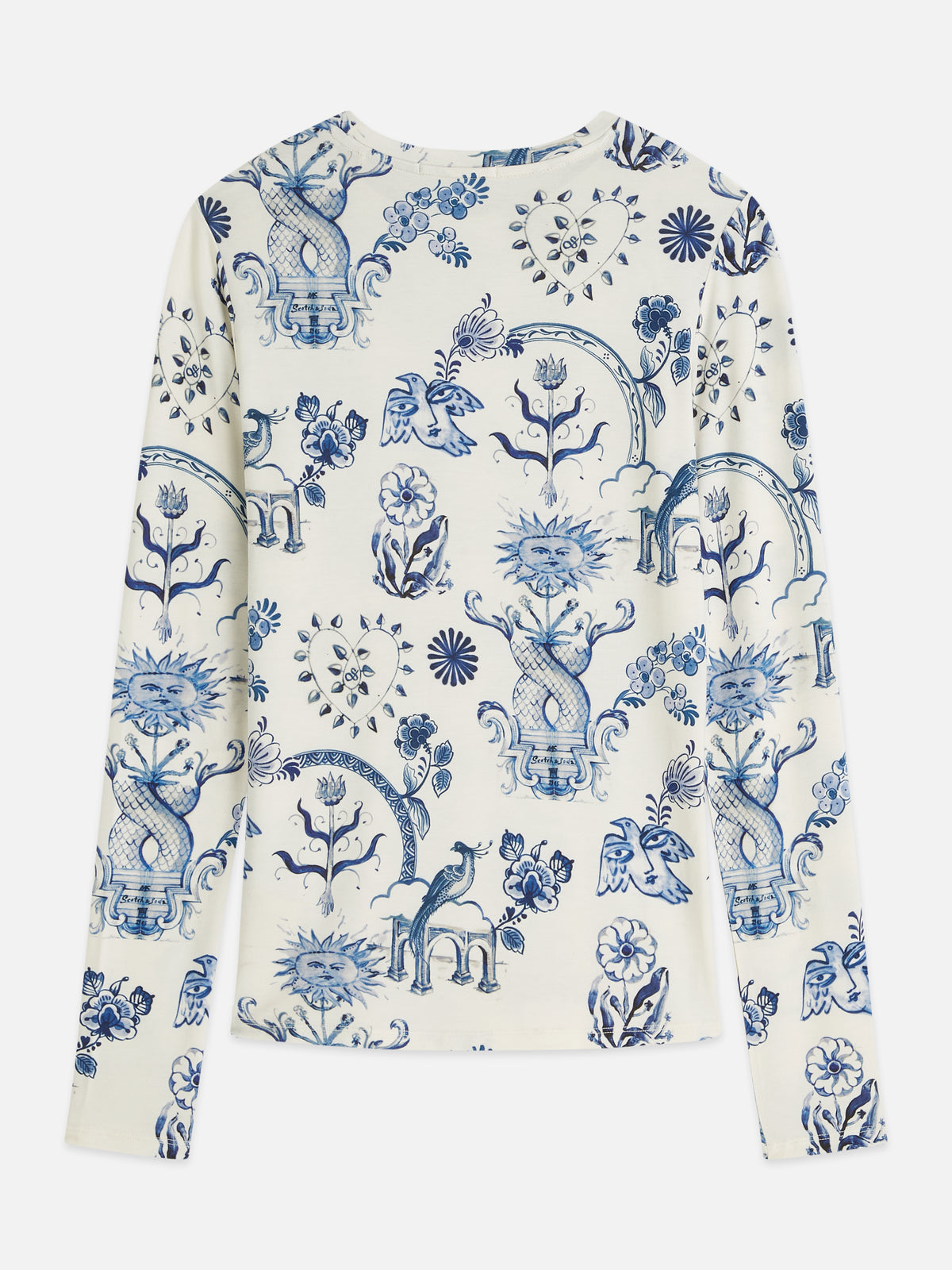 Lavender טי שירט ארוכה לנשים Printed SCOTCH & SODA