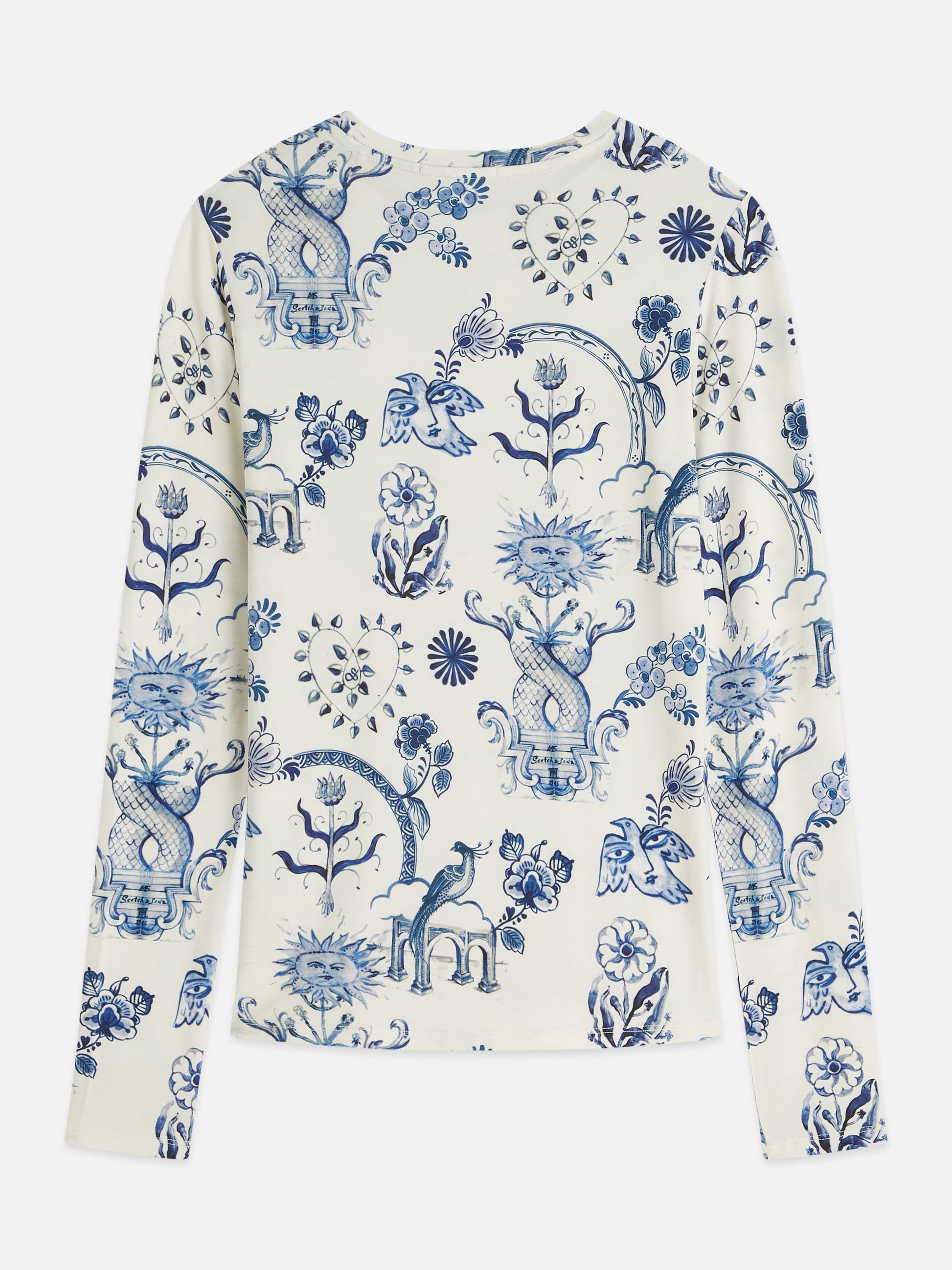 Lavender טי שירט ארוכה לנשים Printed SCOTCH & SODA