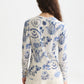 White Smoke טי שירט ארוכה לנשים Printed SCOTCH & SODA