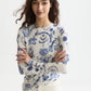White Smoke טי שירט ארוכה לנשים Printed SCOTCH & SODA