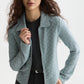 Lavender חולצה מכופתרת ארוכה לנשים Open Structure Zipped SCOTCH & SODA