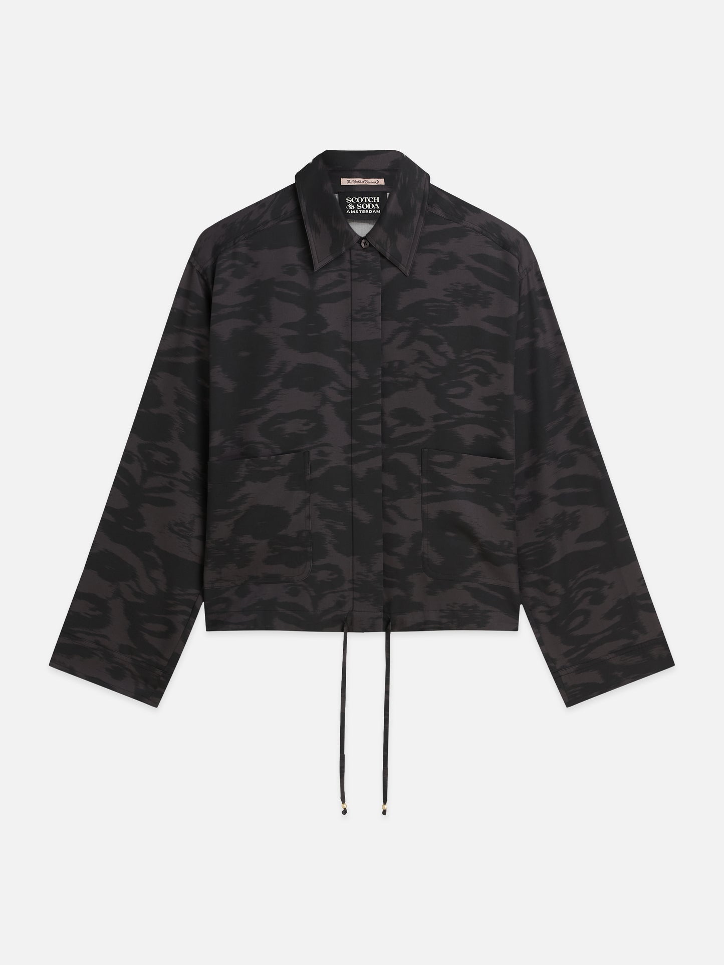 White Smoke חולצה מכופתרת ארוכה לנשים Printed Utility SCOTCH & SODA