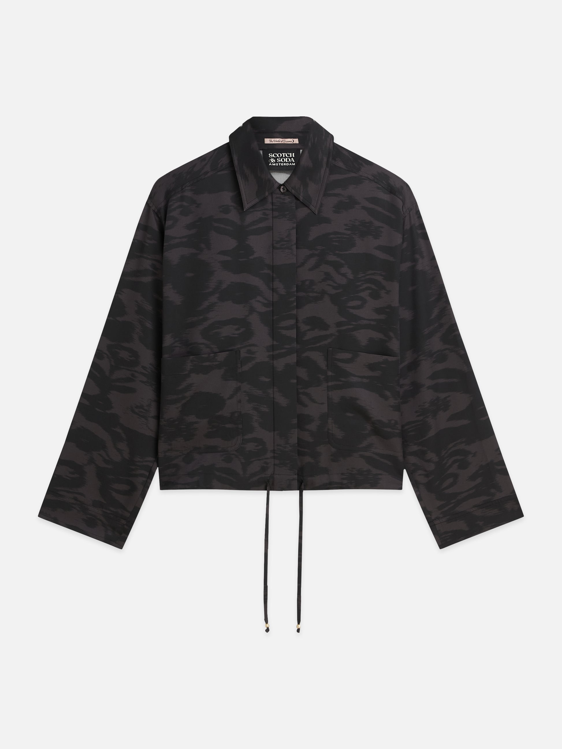 White Smoke חולצה מכופתרת ארוכה לנשים Printed Utility SCOTCH & SODA