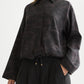 Black חולצה מכופתרת ארוכה לנשים Printed Utility SCOTCH & SODA