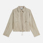 White Smoke חולצה מכופתרת ארוכה לנשים Fil Coupé Utility SCOTCH & SODA