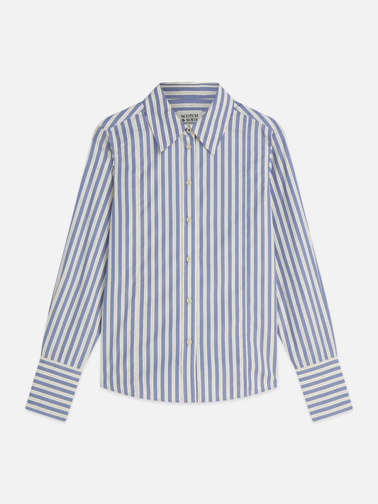 Gray חולצה מכופתרת ארוכה לנשים Striped Tailored SCOTCH & SODA