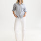 Seashell חולצה מכופתרת ארוכה לנשים Striped Tailored SCOTCH & SODA