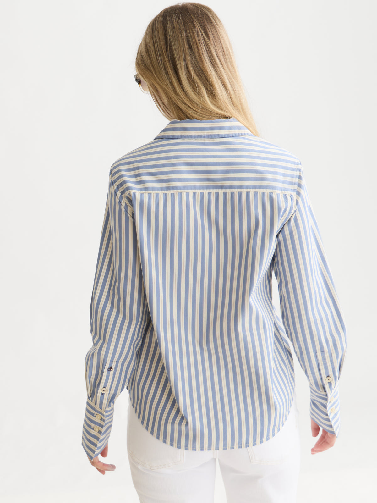 Lavender חולצה מכופתרת ארוכה לנשים Striped Tailored SCOTCH & SODA