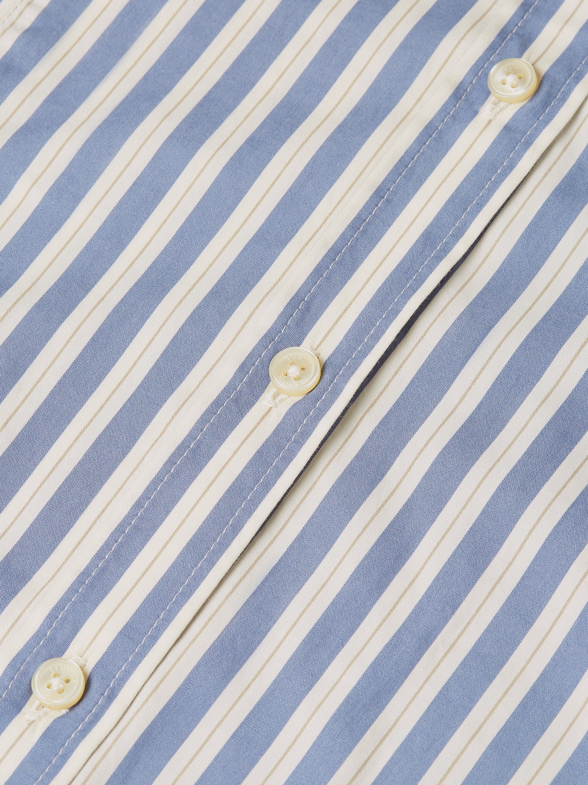 Light Gray חולצה מכופתרת ארוכה לנשים Striped Tailored SCOTCH & SODA