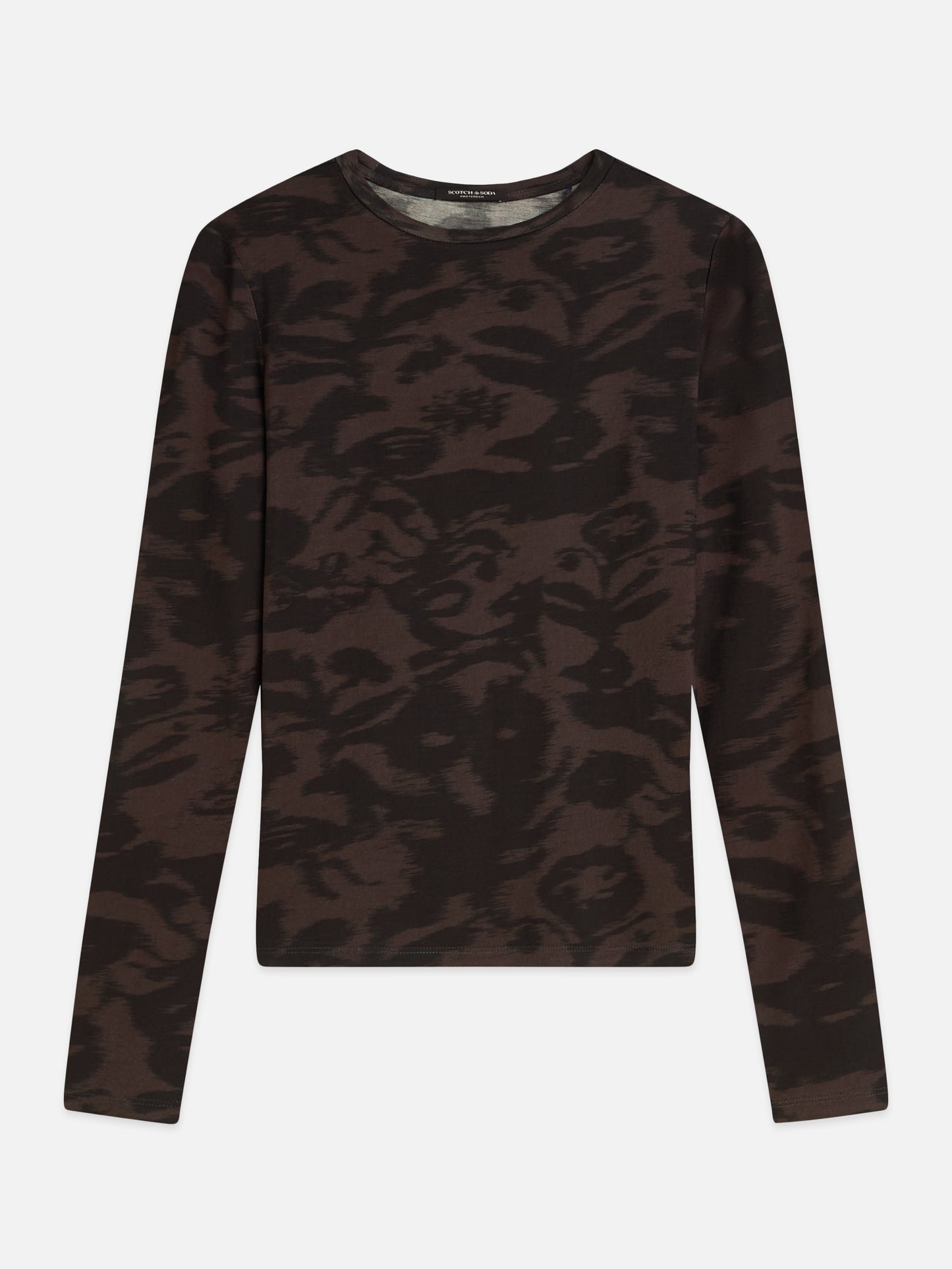 Black טי שירט ארוכה לנשים All Over Printed SCOTCH & SODA