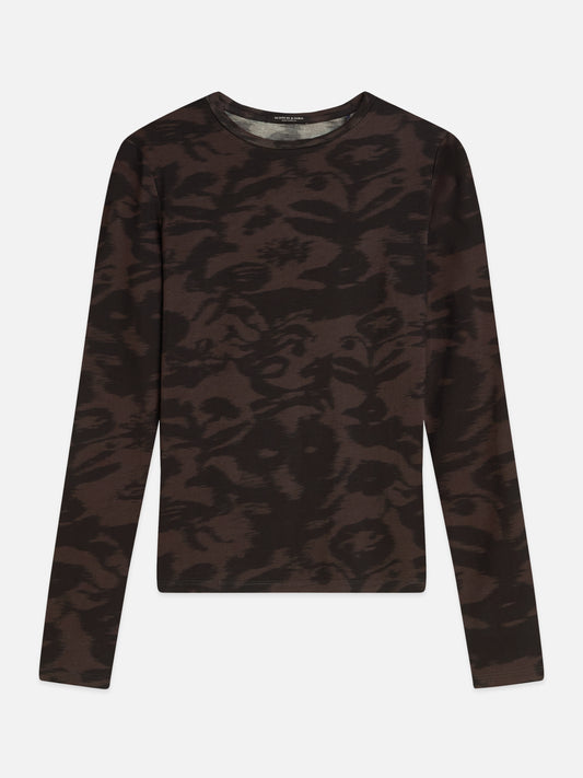 Black טי שירט ארוכה לנשים All Over Printed SCOTCH & SODA
