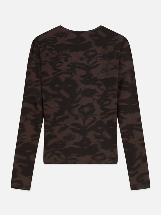 Black טי שירט ארוכה לנשים All Over Printed SCOTCH & SODA