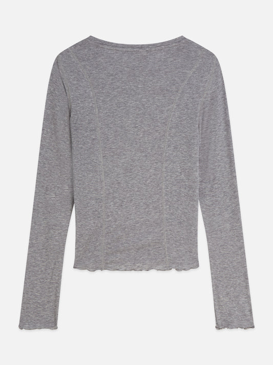 Dark Gray חולצה ארוכה לנשים Wool-Blend SCOTCH & SODA