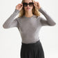 White Smoke חולצה ארוכה לנשים Wool-Blend SCOTCH & SODA