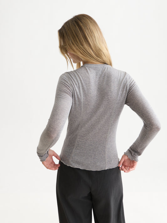 White Smoke חולצה ארוכה לנשים Wool-Blend SCOTCH & SODA