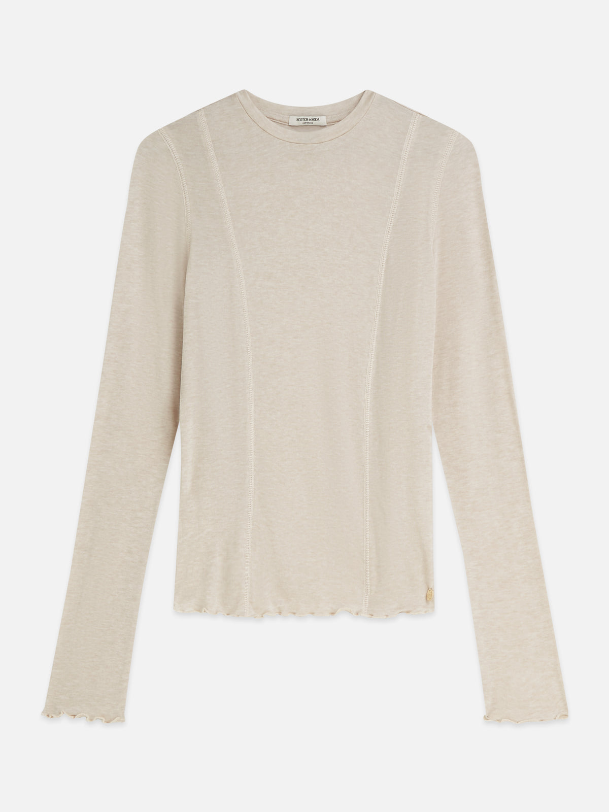 Light Gray חולצה ארוכה לנשים Wool-Blend SCOTCH & SODA