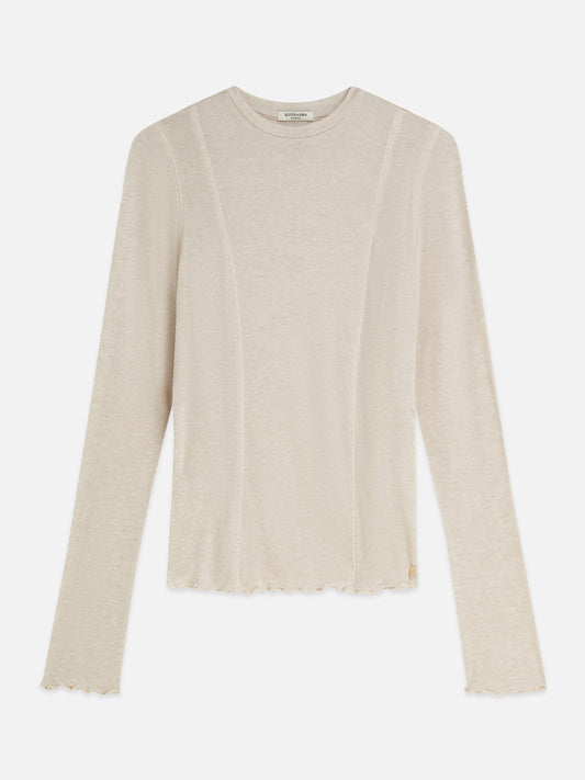Light Gray חולצה ארוכה לנשים Wool-Blend SCOTCH & SODA