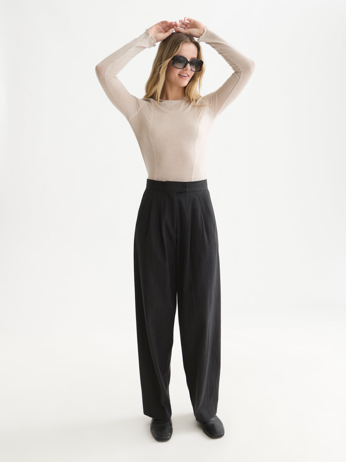 White Smoke חולצה ארוכה לנשים Wool-Blend SCOTCH & SODA