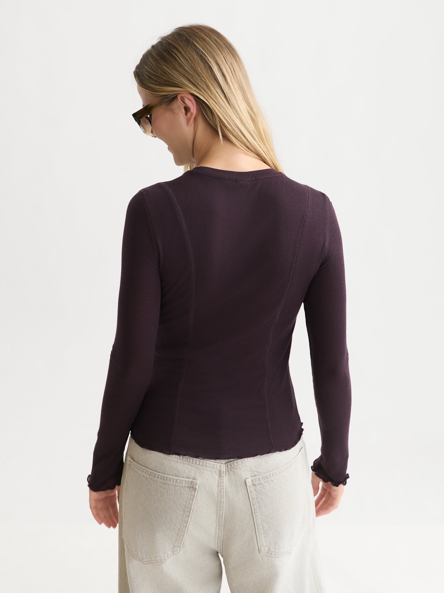 Black חולצה ארוכה לנשים Wool-Blend SCOTCH & SODA