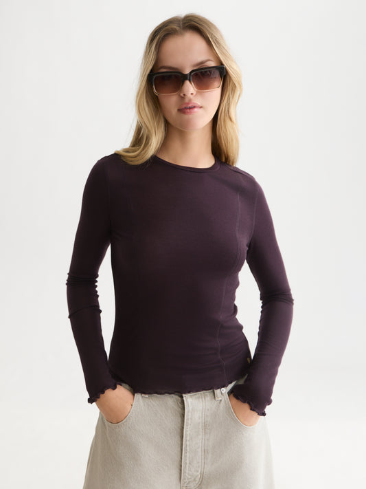 Lavender חולצה ארוכה לנשים Wool-Blend SCOTCH & SODA