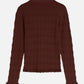 Dark Red חולצה ארוכה לנשים Ripple Stitch SCOTCH & SODA
