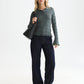 White Smoke חולצה ארוכה לנשים Ripple Stitch SCOTCH & SODA