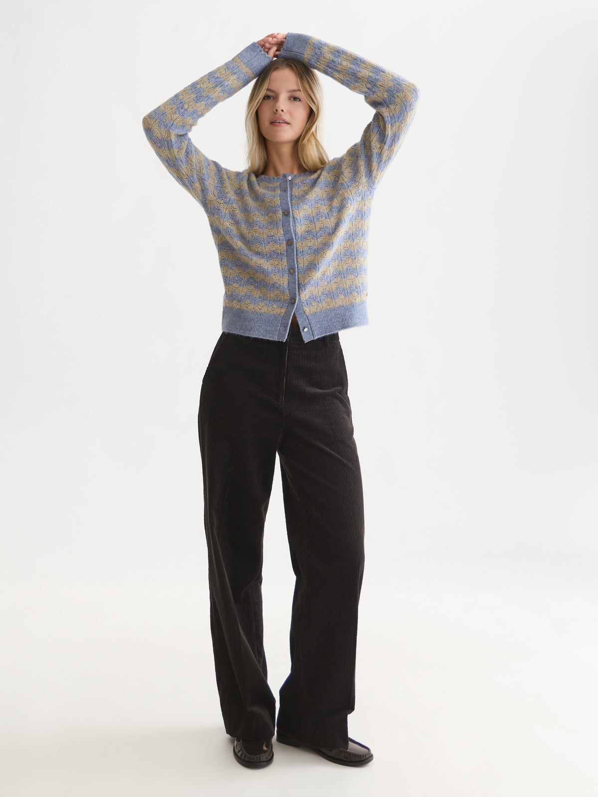 White Smoke קרדיגן לנשים Pointelle Stitch SCOTCH & SODA
