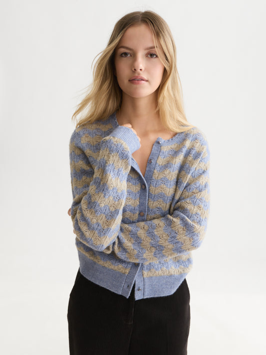Lavender קרדיגן לנשים Pointelle Stitch SCOTCH & SODA