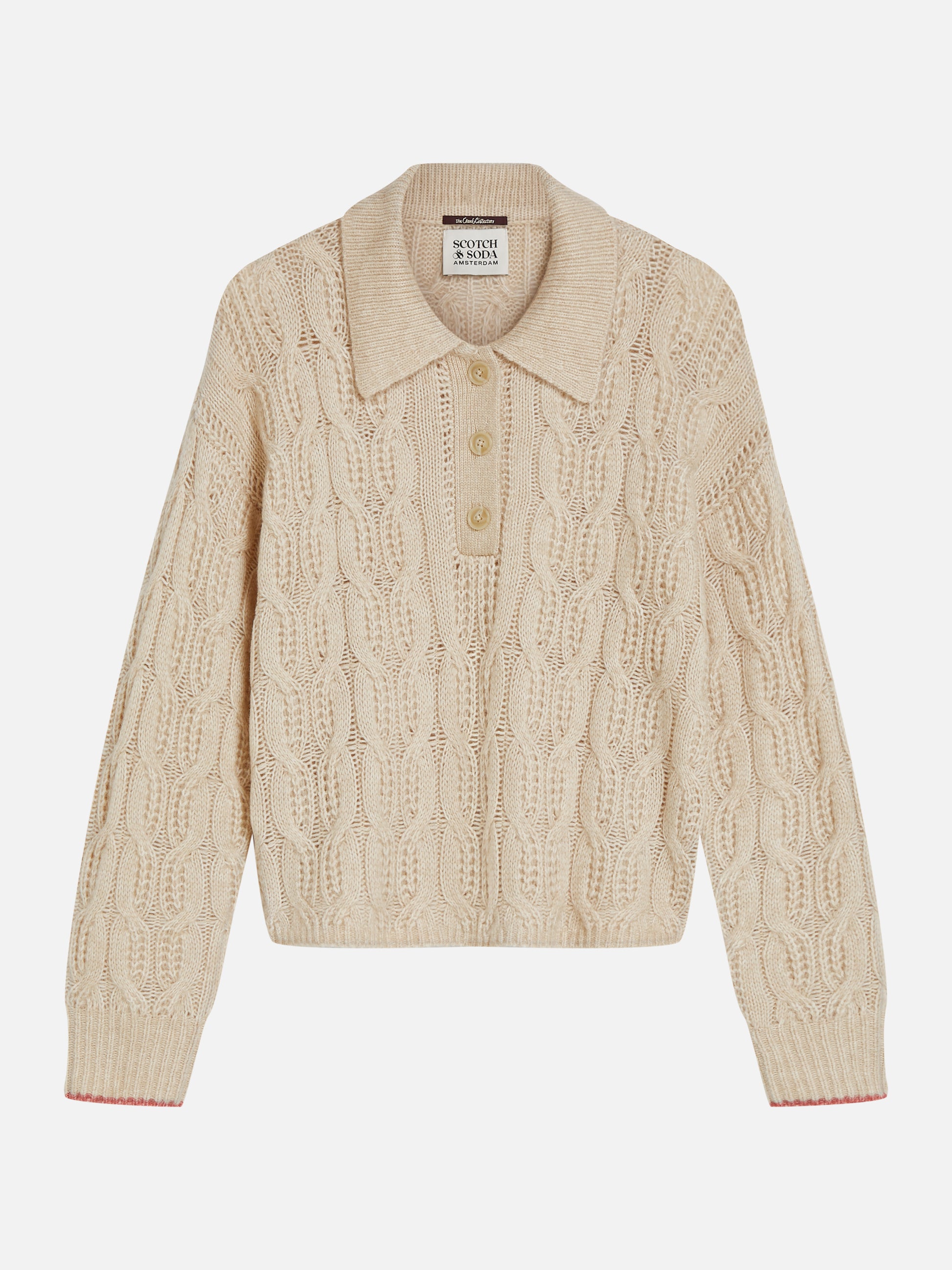 Gray סוודר לנשים Cable Stitch SCOTCH & SODA