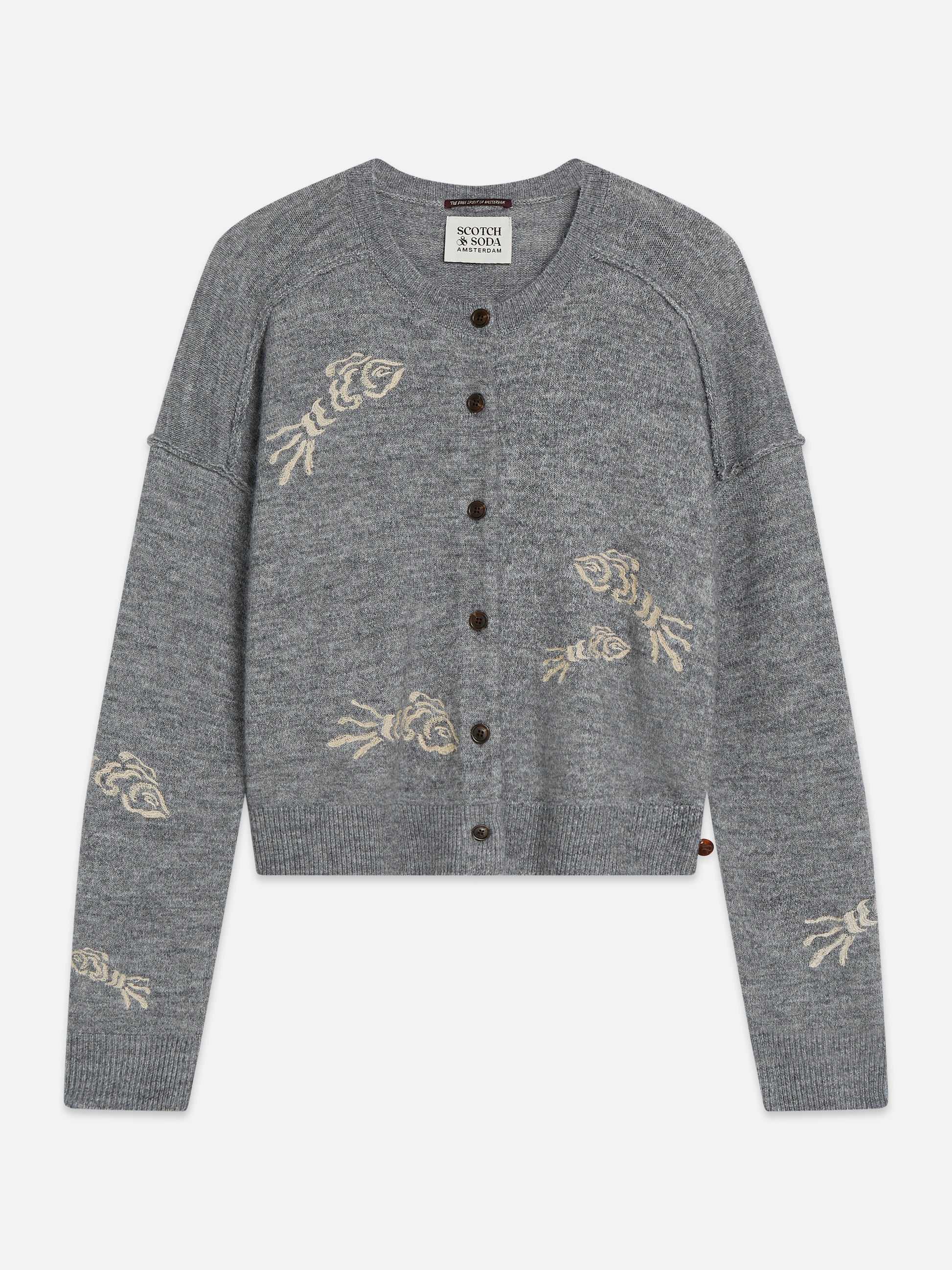 Dim Gray קרדיגן לנשים Embroidered SCOTCH & SODA