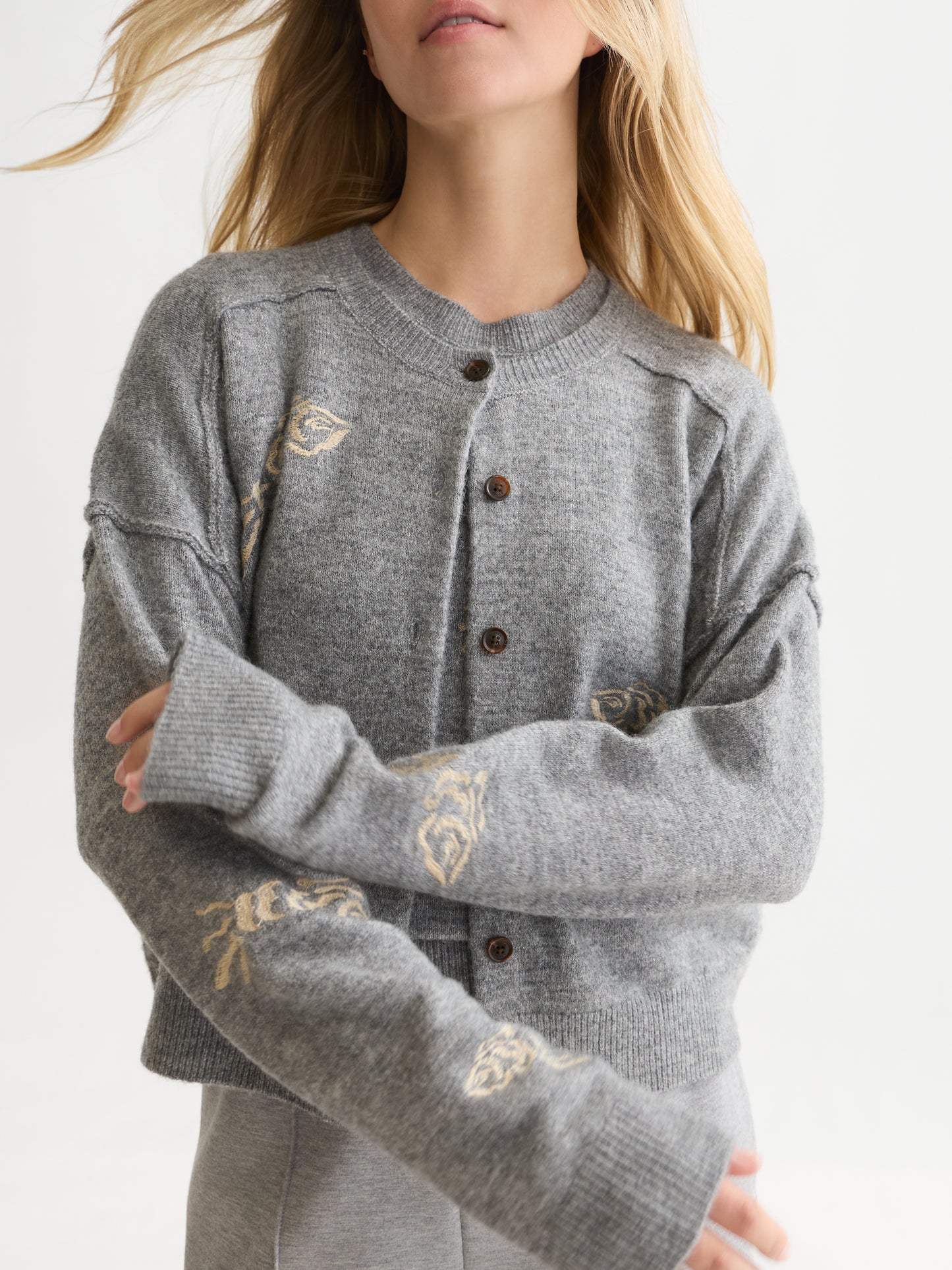 Lavender קרדיגן לנשים Embroidered SCOTCH & SODA